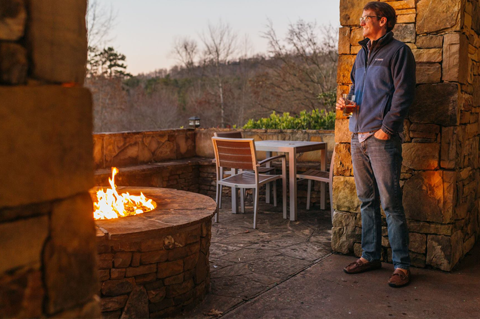 BVR Homepage Winter lodge special and fire pit