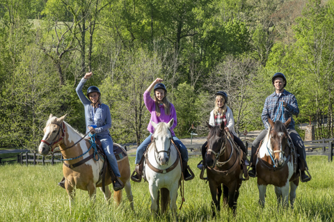 Blue Ridge Mountain Horseback Riding Family